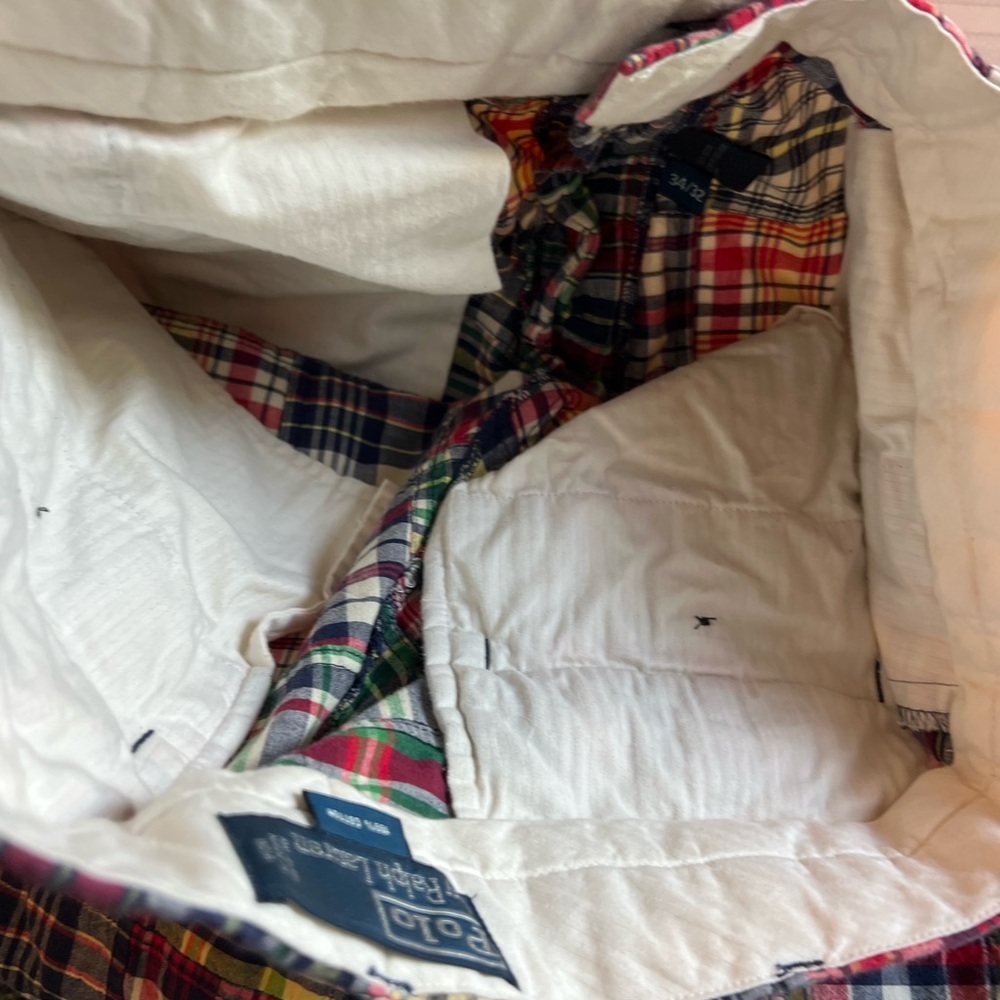 Polo Ralph Lauren Men's Madras
Patchwork Cotton Pants 34/32 - Picture 9 of 11